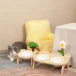 Dining Bowl Pet High Foot Cat Oblique Mouth Food Holder Care Neck