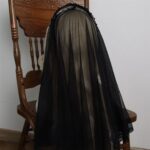 Nun Headdress Retro Hair Band Church Cross Embroidery Light Diamond Shawl Veil - Image 7