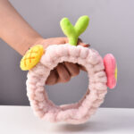 Cartoon Pineapple Bean Sprouts Grass Hair Ring Women's Raw Face Wash Makeup Headband - Image 8