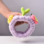 Cartoon Pineapple Bean Sprouts Grass Hair Ring Women's Raw Face Wash Makeup Headband - Image 9