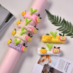 Cartoon Pineapple Bean Sprouts Grass Hair Ring Women's Raw Face Wash Makeup Headband - Image 10