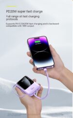 20000MA Large Capacity Mini Comes With Four-wire Power Bank PD66w Super Fast Charge Mobile Power Supply - Image 10