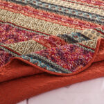 Three piece set of cotton and linen style cotton wash quilt - Image 4