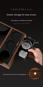 Bomber Coffee Handle Bracket Tamper Walnut Base Pressure Excited Filling Storage Seat - Image 4