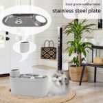 Stainless Steel Plate Household Pet Cat Dog Intelligent Wireless Water Dispenser