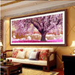 Cross Living Room Forest Landscape Painting Flowers Blooming Rich Trees Place Of First Love - Image 7