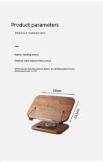 Black Walnut Solid Wood Reading Rack Adjustable Rotating Children's Reading Artifact IPad Bracket - Image 8