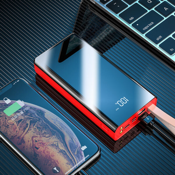 Mirror digital display large capacity power bank