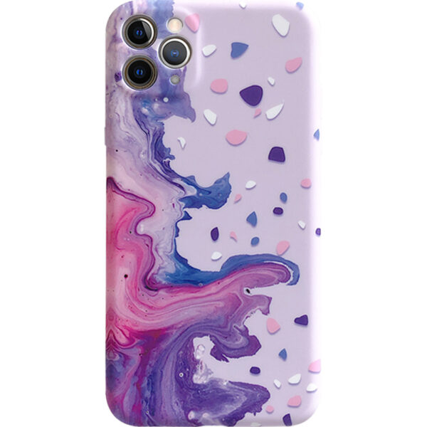 Creative Graffiti Purple Oil Painting Silicone Phone Case