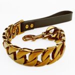 Pet Supplies Stainless Steel 32 Cast Traction Chain, Sandblasted Traction Black Handle - Image 2