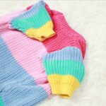 Rainbow knit dog sweater - Image 2