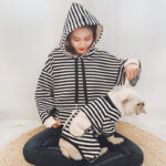 Pet Parent-child Wear Striped Four-legged Padded Sweater - Image 2