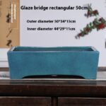 Purple Sand Flower Pot Rectangular Ceramic - Image 9