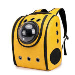 Leather pet carry backpack capsule - Image 3