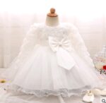 Long-sleeved girls dress rose children's wedding dress skirt - Image 3