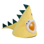 Four Seasons Universal Yellow Dinosaur Shape Cat Nest Fully Closed Warm - Image 5