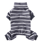 Fashion High Collar Striped Pet Dog Pajamas - Image 10