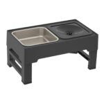 Elevated Dog Bowl Adjustable Raised Dog Bowl With Slow Feeder Dog Bowl And Dog Water Bowl Non-Spill For Small Medium Large Dogs - Image 2