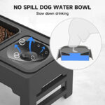 Elevated Dog Bowl Adjustable Raised Dog Bowl With Slow Feeder Dog Bowl And Dog Water Bowl Non-Spill For Small Medium Large Dogs - Image 10