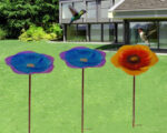 Ground Metal Flower With Sheep Hook Bird Feeder - Image 5