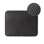 Small Medium Large Waterproof Cat Litter Mat Pad Black Cats Litter Trapper Double Layer Nonslip EVA Protect Floor Feeding Mats - Image 2