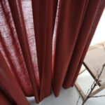 Japanese Linen Half Shade Curtain Solid Color Balcony Bedroom Living Room - Image 10