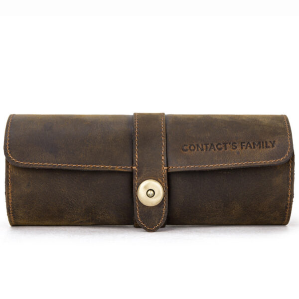 Leather multi-functional watch bag