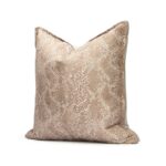 Natural Style Coffee Color Splicing Pu Leather Sofa Pillow - Image 3