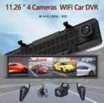 360-degree 4K Blind Zone Warning 12-inch Full Screen 4-recording Streaming Rearview Mirror - Image 2