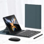 Wireless Keyboard Folding Leather Case Folding Mobile Phone Creative Holder Bluetooth Mouse - Image 6