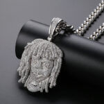 Singer full zircon necklace and pendant - Image 3