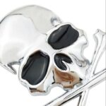3d metal alloy zinc skull skeleton bones car truck bike stickers labels emblem sign car styling jewelry intimate accessories - Image 2