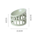 Ceramic High-foot Oblique Neck Pet Bowl - Image 5