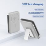 QI2 Magnetic Magsafe Wireless Power Bank Three-in-one Bracket 15W With Cable - Image 6