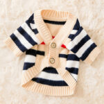 Dog Striped Knitted Sweater Cardigan Clothing - Image 6
