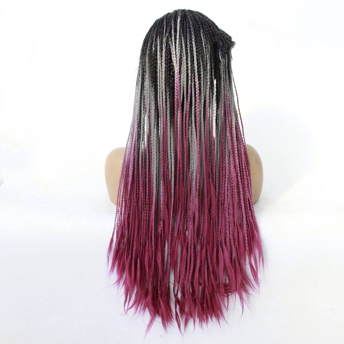 Europe Lady Double Braided Wig Black Fro - Image 2