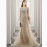 Heavy Industry Nailed Beaded Diamond-encrusted Evening Dress Hostess Long Style - Image 2