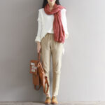 Large Size Women's Art Fan Xian Thin Corduroy Pants Autumn And Winter Loose Casual Trousers - Image 4