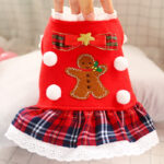 Fashionable New Year Christmas Red Plaid Dog Clothes - Image 8