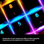 Sky Blue Gradient Positive Engraving Luminous 134 Mechanical Key Cap Two-color PBT Injection Molding 0EM Height - Image 5