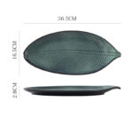 Japanese Fish Creative Leaf Dinner Household Kiln Changed Ceramic Dinner Plate - Image 8