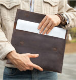 Protective Case Cowhide Laptop Magnetic Buckle Liner Bag - Image 5