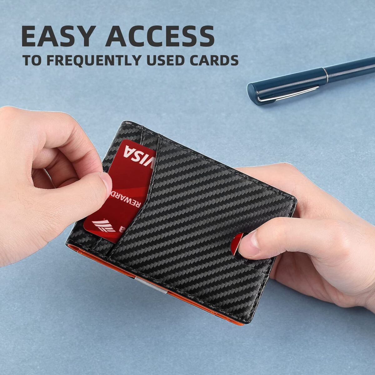 PU Leather Multiple Card Slots Anti-theft Wallet Card Holder - Image 1