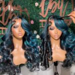 Blue Green Highlight Piano Color Big Wave Wig - Image 9