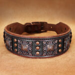 Anti Bite Cowhide Rivet Dog Collar - Image 6