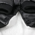 Autumn And Winter Clothes Dog Fur Collar Leather Coat - Image 2