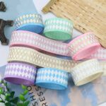 25mm Bronzing Geometric Rib Ribbon - Image 2