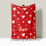 Heart Printing Blanket Warm Lunch Break - Image 6