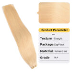 Second Generation Hand-knitted Hair Weft White Hair Extension Braid Real Hair - Image 2