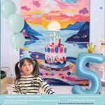 Birthday Party Layout Cake Hanging Cloth Children Background Wall - Image 10